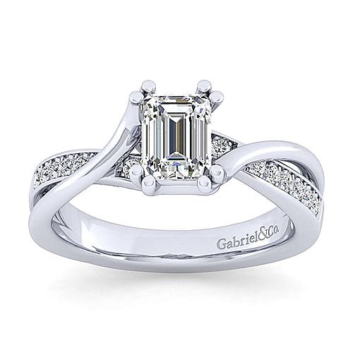 Emerald Cut Diamond Three Stone Ring in Platinum 1.41ct