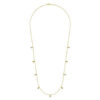 teardrop shape dangles on cable chain necklace