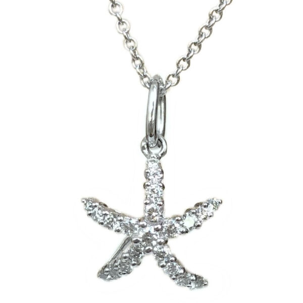 diamond starfish pendant