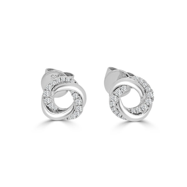 14kt twist diamond earrings