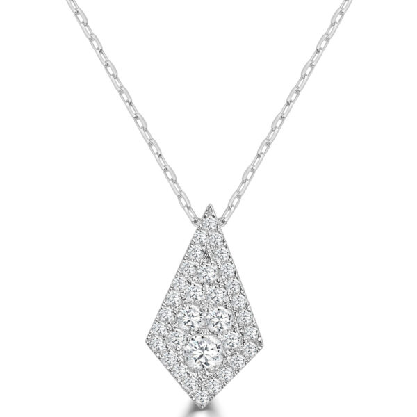 14kt xlg kite shape diamond necklace