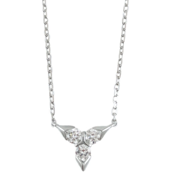 3 stone diamond necklace