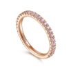 rose gold pink sapphire stackable band
