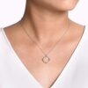 circle necklace with diamonds