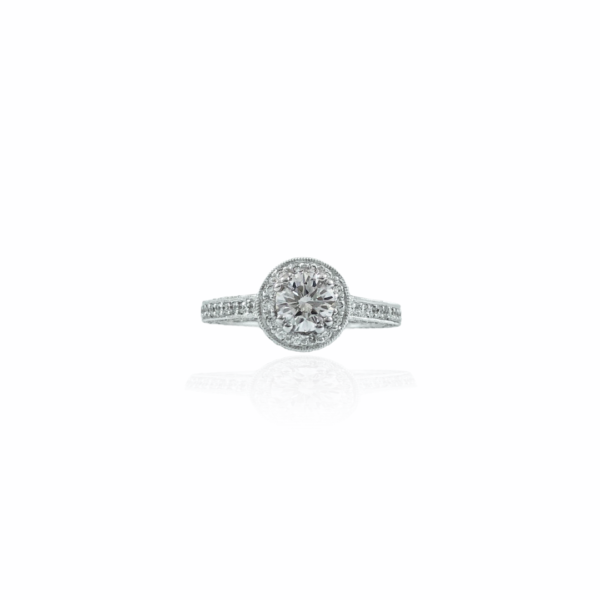 diamond halo engagement ring mounting