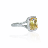 5.02ct fancy yellow diamond cushion cut