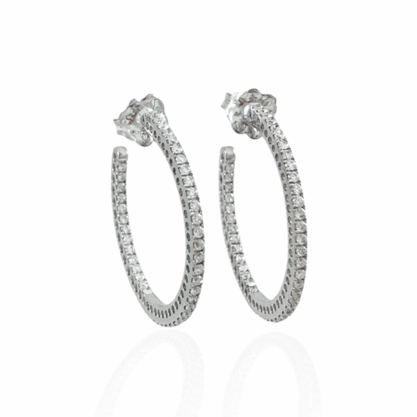 1.02ctw inside/out diamond hoops
