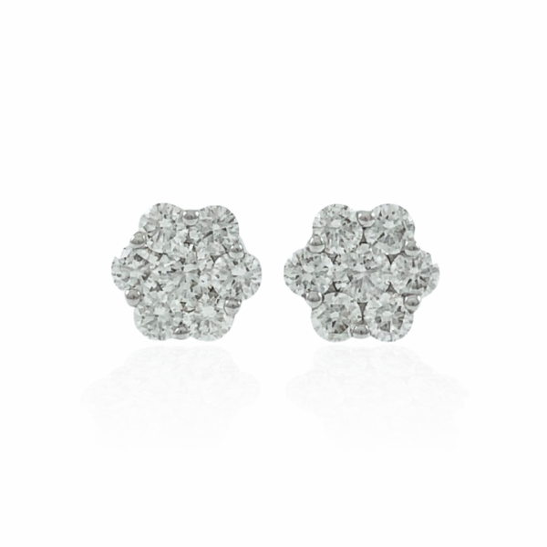 .51ctw diamond cluster earrings