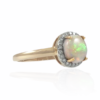 opal and diamond halo ring