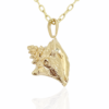 large 3D conch shell pendant