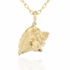 large 3D conch shell pendant