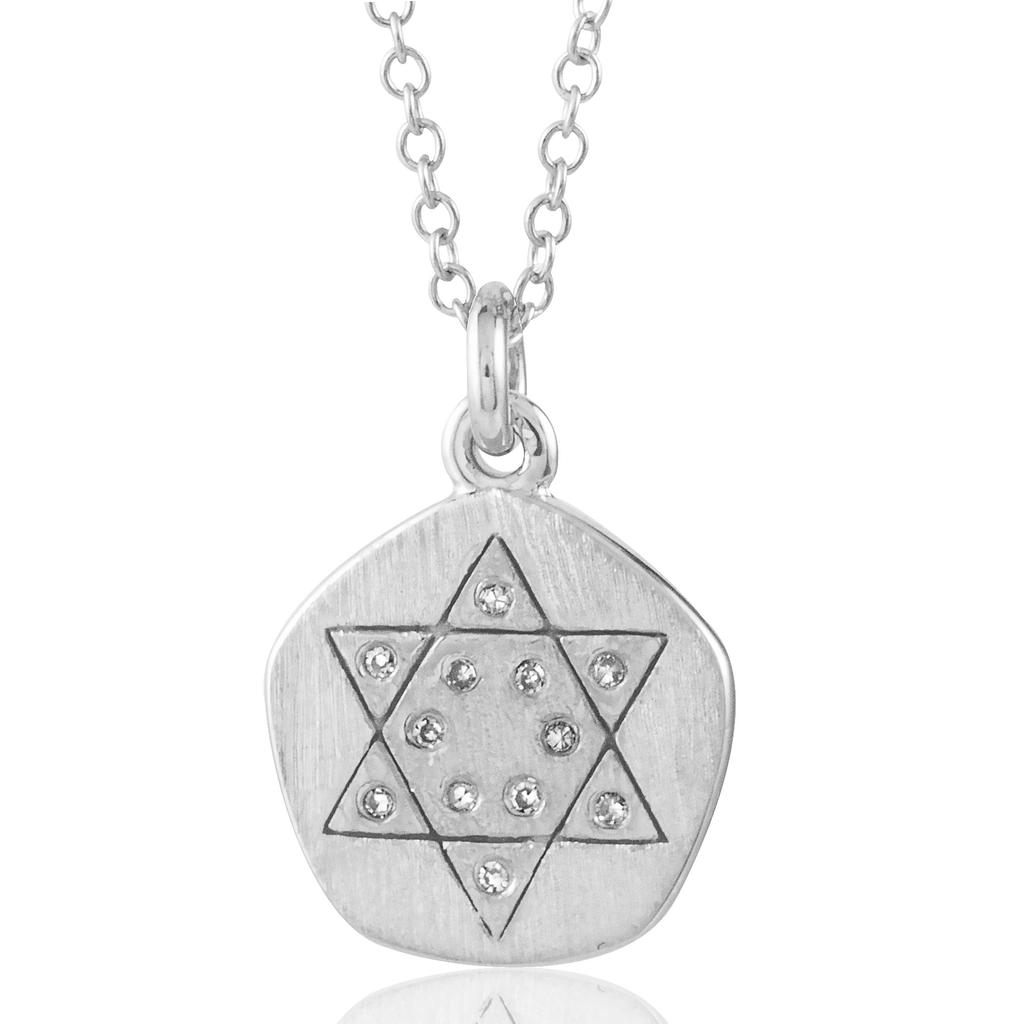 Diamond Star of David Disc Necklace | Jupiter Jewelry, Inc.