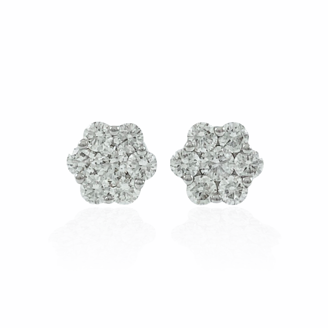 Petite Diamond Cluster Studs | Jupiter Jewelry Inc