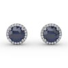 fana - sapphire & diamond halo earrings 2