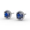 fana - sapphire & diamond halo earrings 2