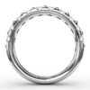 shared prong diamond eternity band