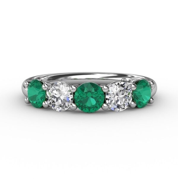 fana - five stone emerald & diamond ring 1