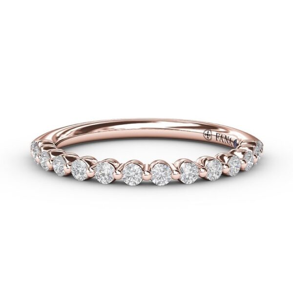 fana - rose gold single prong diamond anniversary band 2