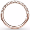 rose gold single shared prong diamond band