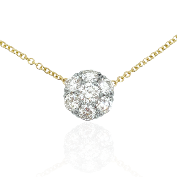 diamond cluster necklace