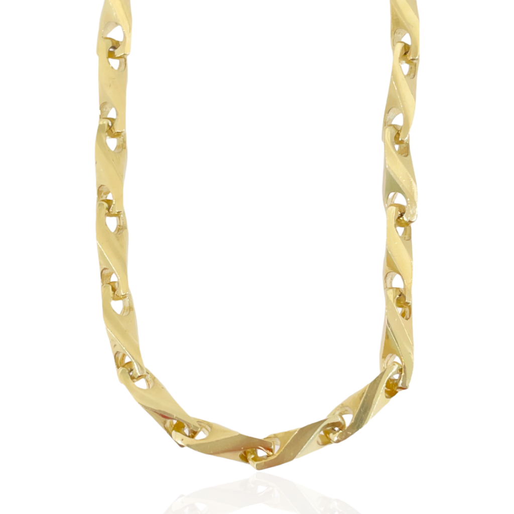 14kt Solid Fishtail Link Chain | Jupiter Jewelry Inc