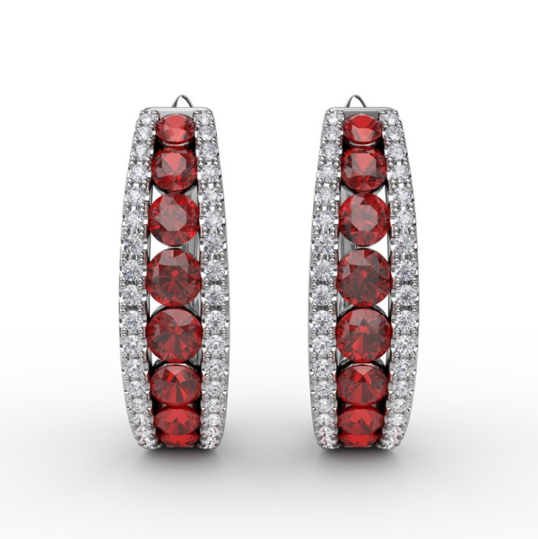 ruby & diamond earrings