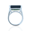 Green tourmaline & diamond ring
