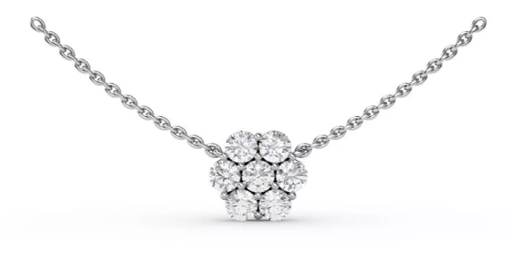 Diamond Cluster Necklace | Jupiter Jewelry Inc