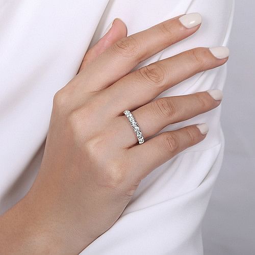 Handset French Pave Diamond Engagement Ring – Romance Diamond Co. Jewelers