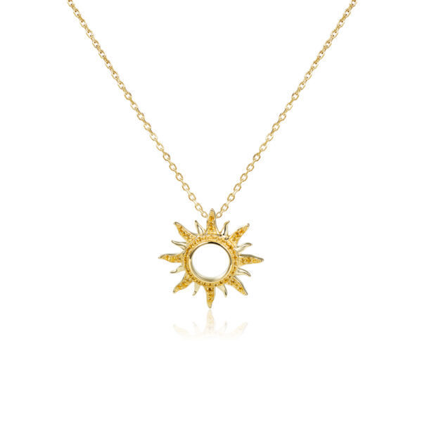 sun pendant with diamonds