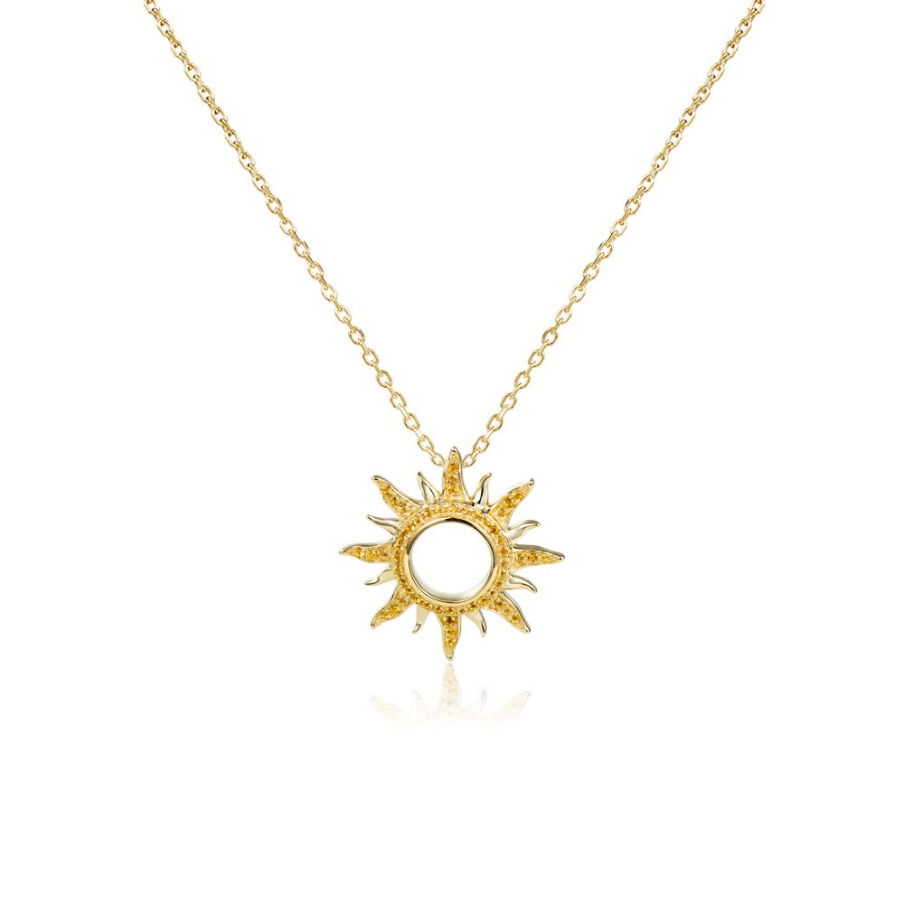 sun pendant with diamonds