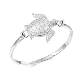 turtle bangle topper with cubic zirconia