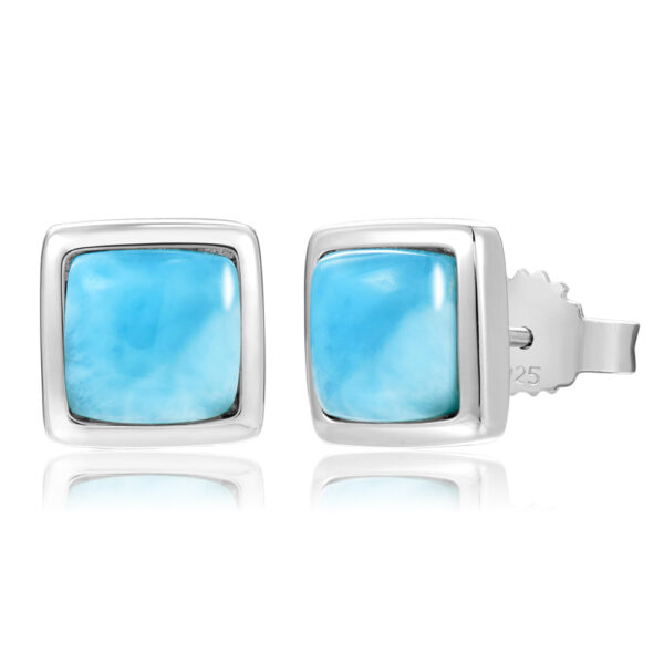 larimar square 9mm earrings