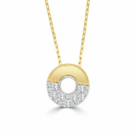 open circle diamond necklace